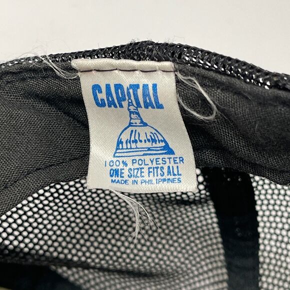 Vintage Gold Black Jack III Cap Mesh Trucker Capital Hat Snapback Baseball OSFA - Picture 9 of 9